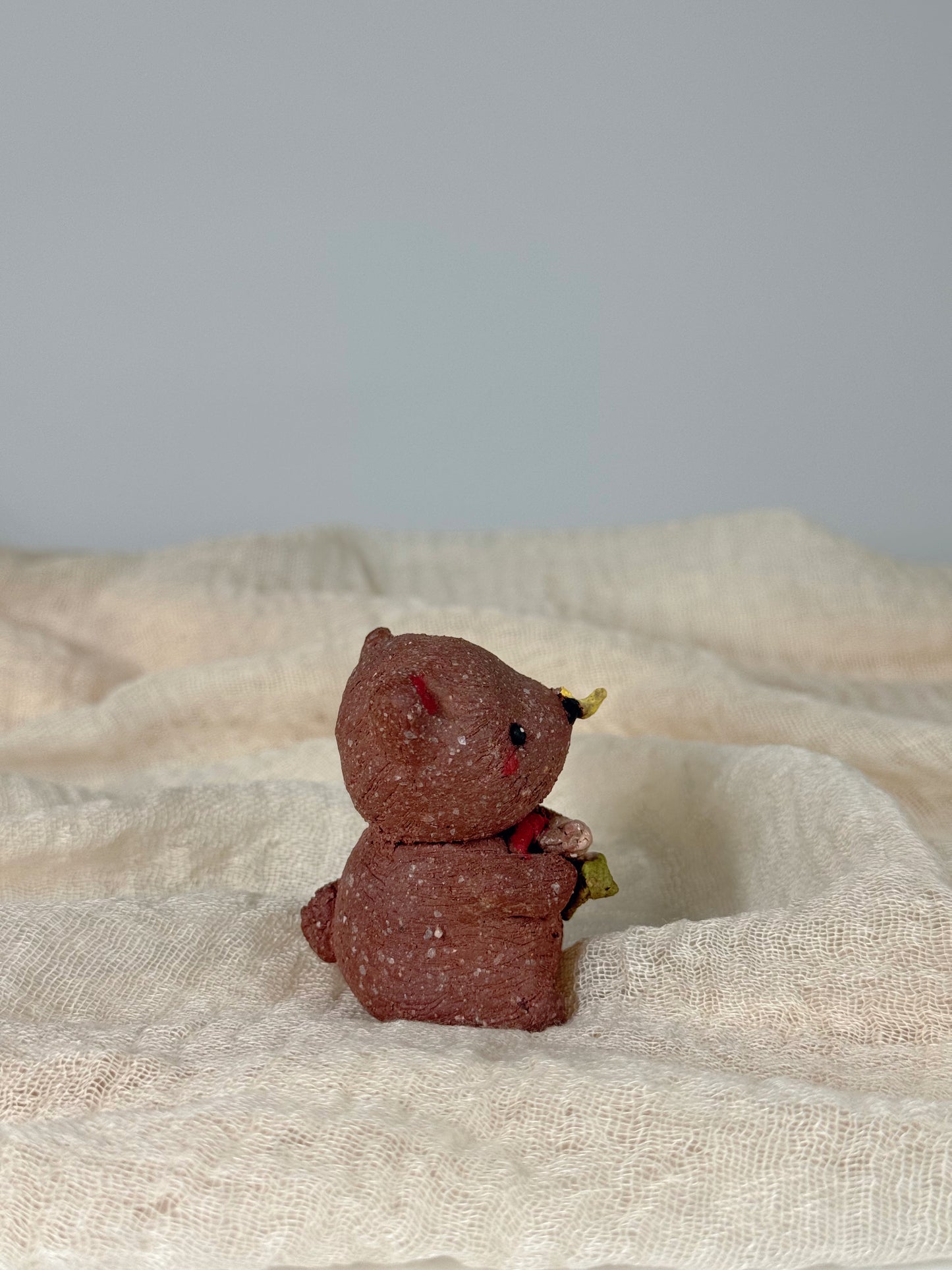 Handmade Clay Bear Aroma Diffuser Stone